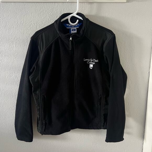 Lewis & Clark College Portland Black Fleece Full-Zip Jacket - Picture 1 of 6